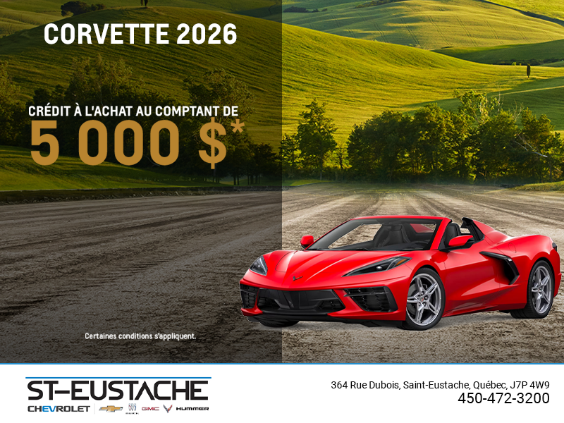 Procurez-vous le Chevrolet Corvette 2026