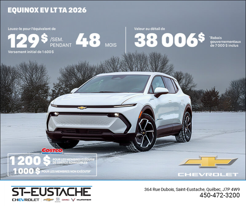 Procurez-vous le Chevrolet Equinox EV 2026