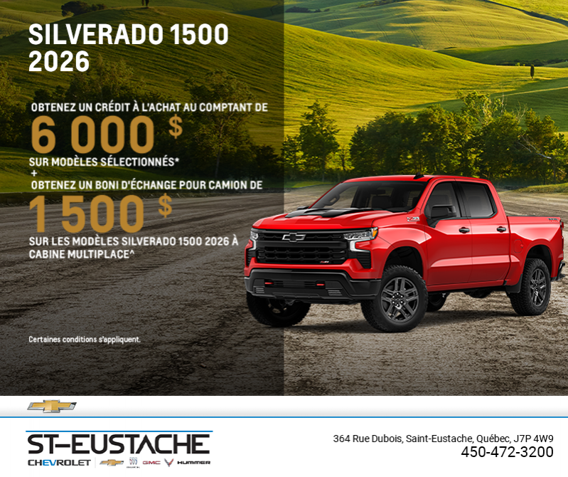 Procurez-vous le Chevrolet Silverado 1500 2026