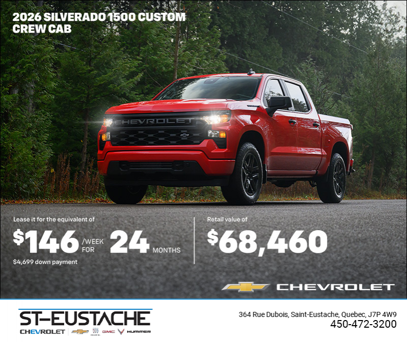 Get the 2026 Chevrolet Silverado 1500 Crew Cab