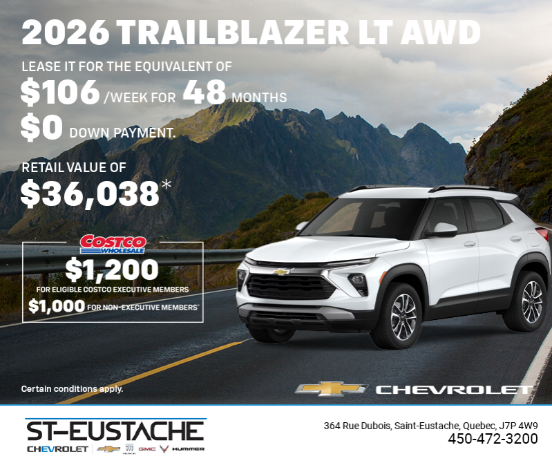 Get the 2026 Chevrolet Trailblazer LT AWD