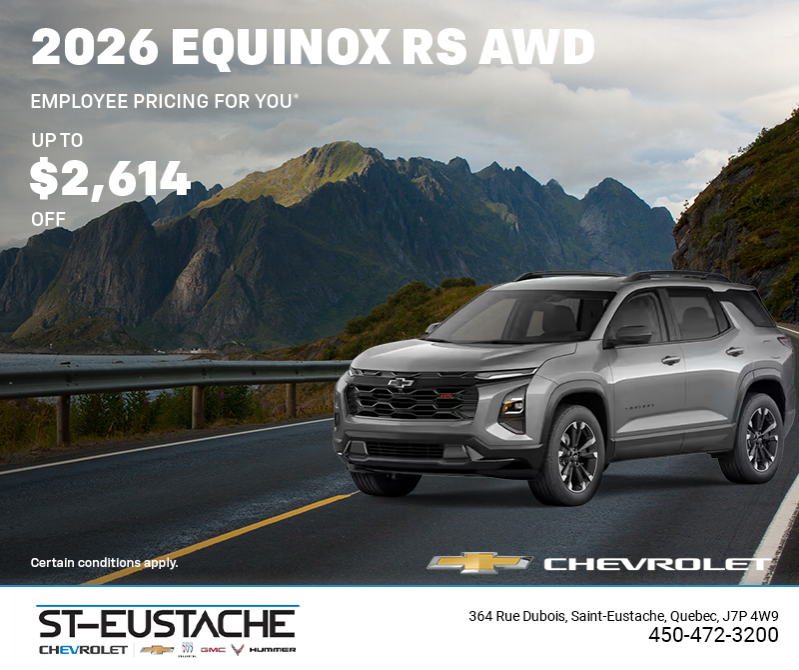Get the 2026 Chevrolet Equinox RS AWD
