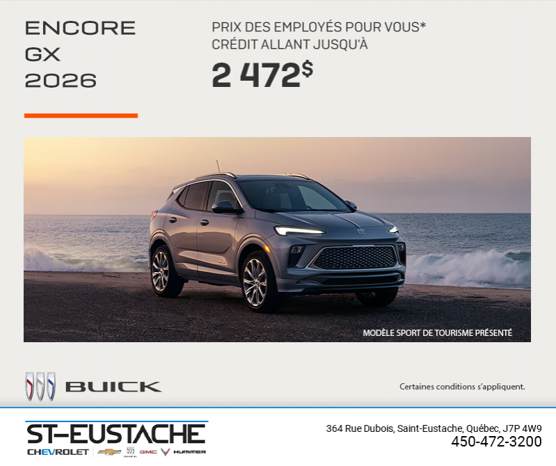 Procurez-vous la Buick Encore Gx 2026