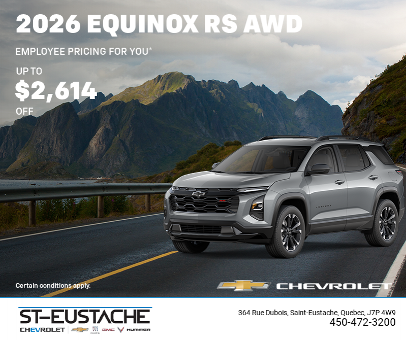 Get the 2026 Chevrolet Equinox RS AWD