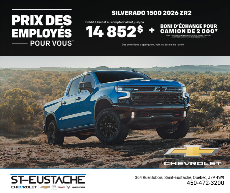 Le Chevrolet Silverado 1500 ZR2 2026