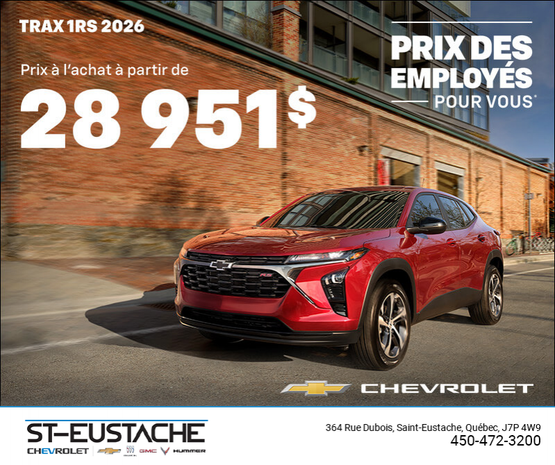 Le Chevrolet Trax 2RS 2026
