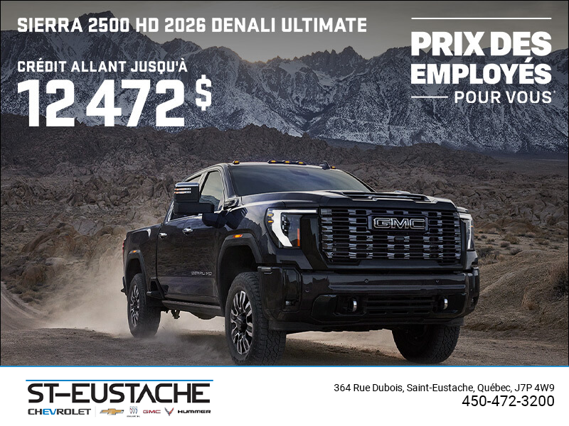 Le GMC  Sierra 2500 HD Denali Ultimate 2026