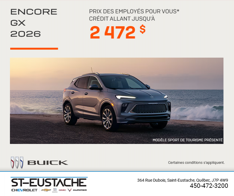 Procurez-vous la Buick Encore Gx 2026