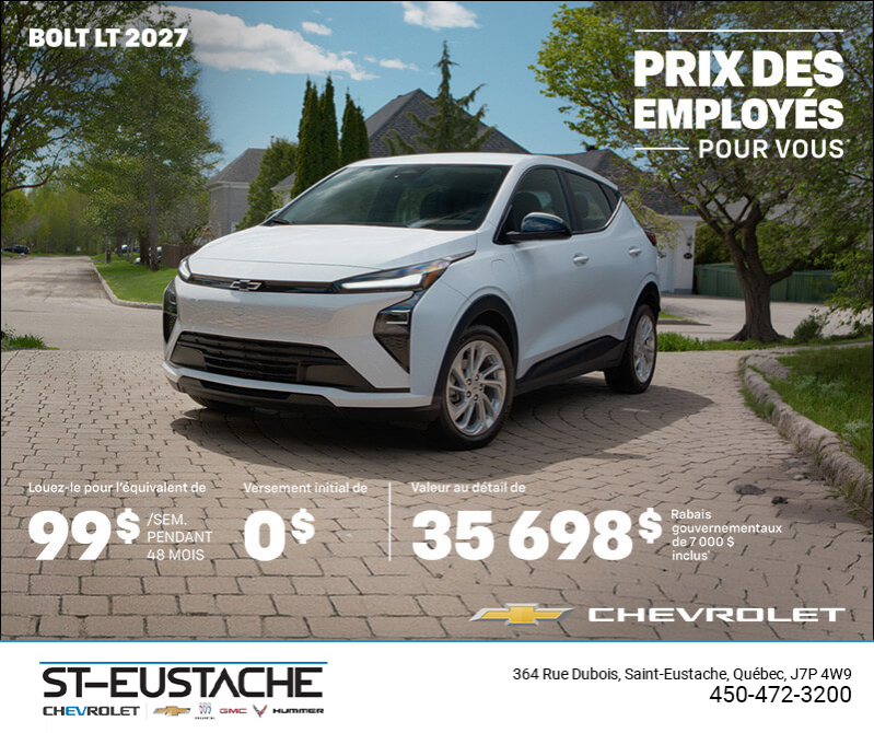 Procurez-vous le Chevrolet Bolt LT 2027