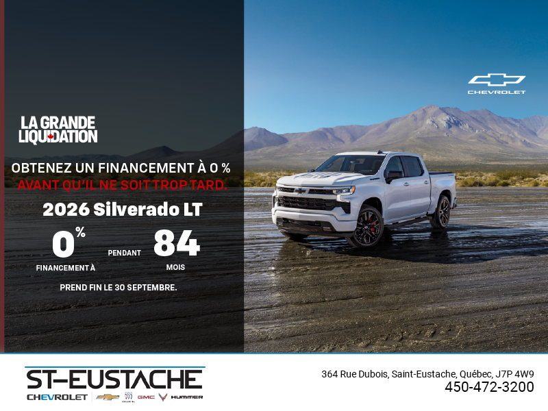 Procurez-vous le Silverado LT 2026