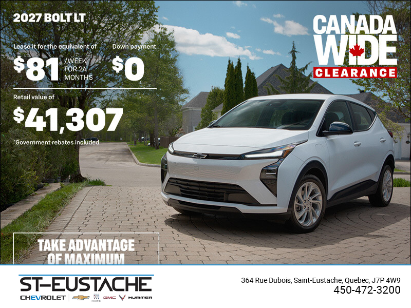 Get the 2027 Chevrolet Bolt LT