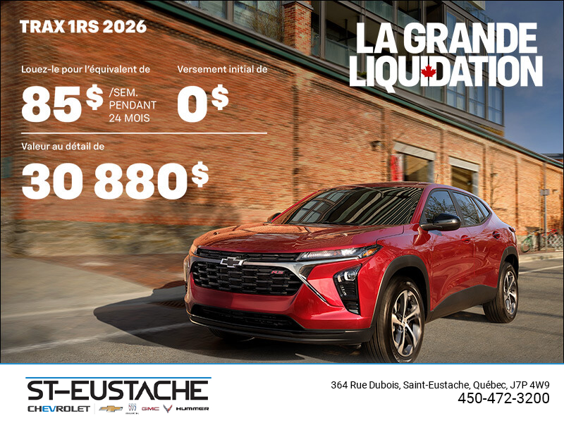 Le Chevrolet Trax 1RS 2026
