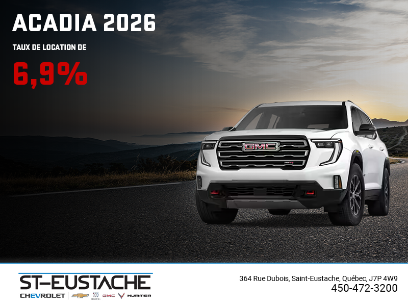 Le GMC Acadia 2026