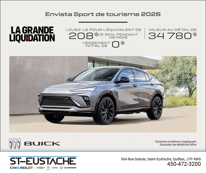 Procurez-vous la Buick Envista 2026