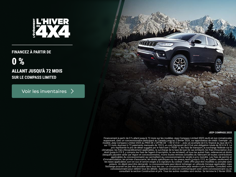 L'événement mensuel de Jeep