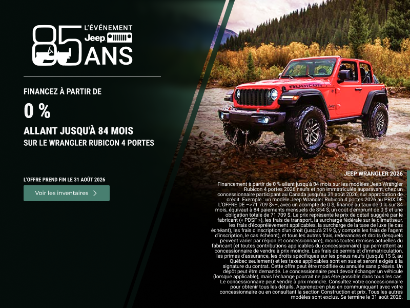 L'événement mensuel de Jeep