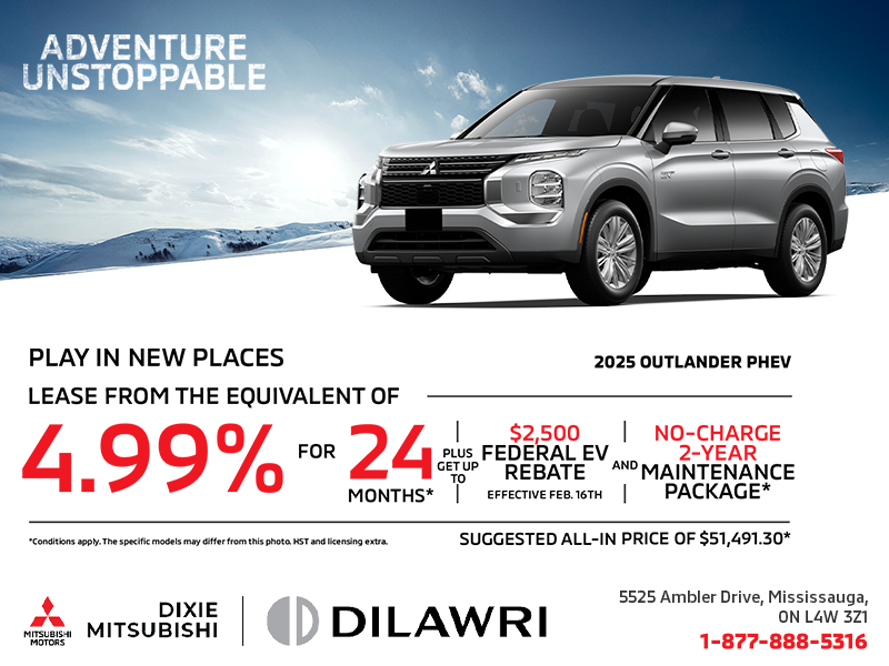 Get the 2025 Mitsubishi Outlander PHEV
