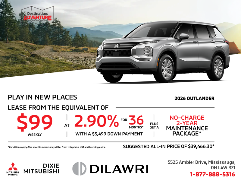 Get the 2026 Mitsubishi Outlander