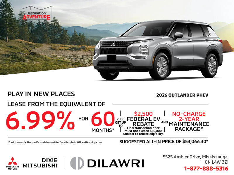 Get the 2026 Mitsubishi Outlander PHEV