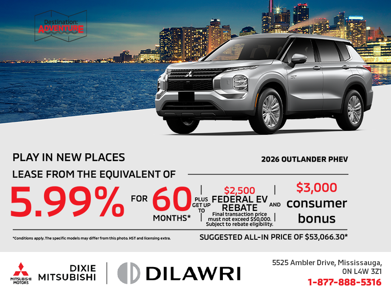 Get the 2026 Mitsubishi Outlander PHEV