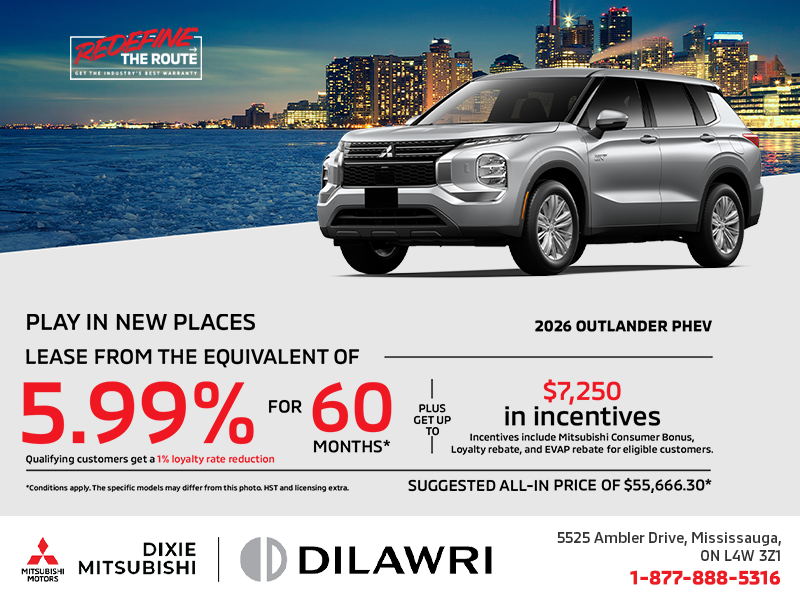 Get the 2026 Mitsubishi Outlander PHEV