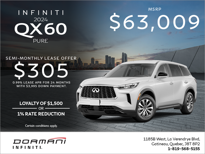 Get the 2024 INFINITI QX60!