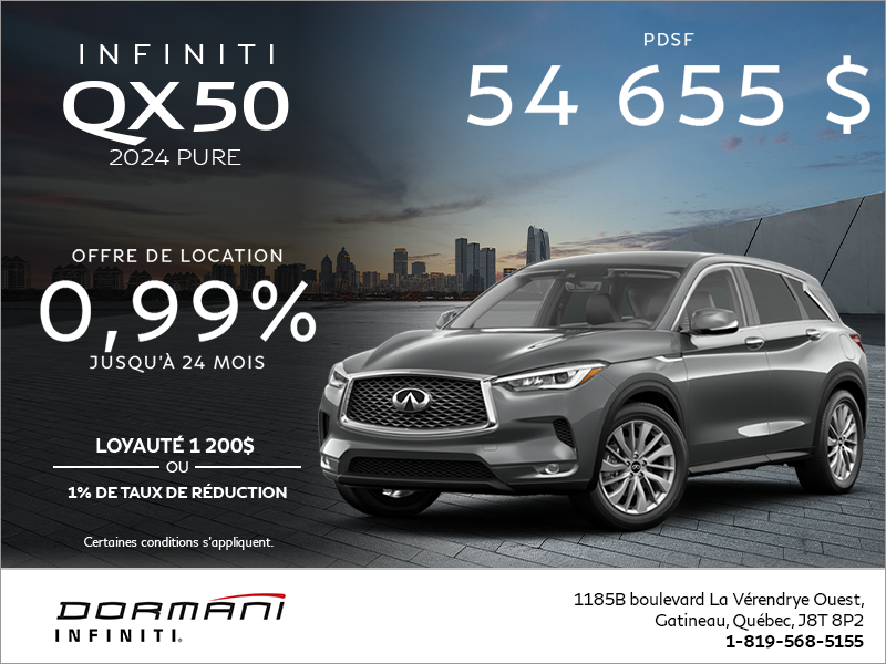 Procurez-vous la INFINITI QX50 2024 !