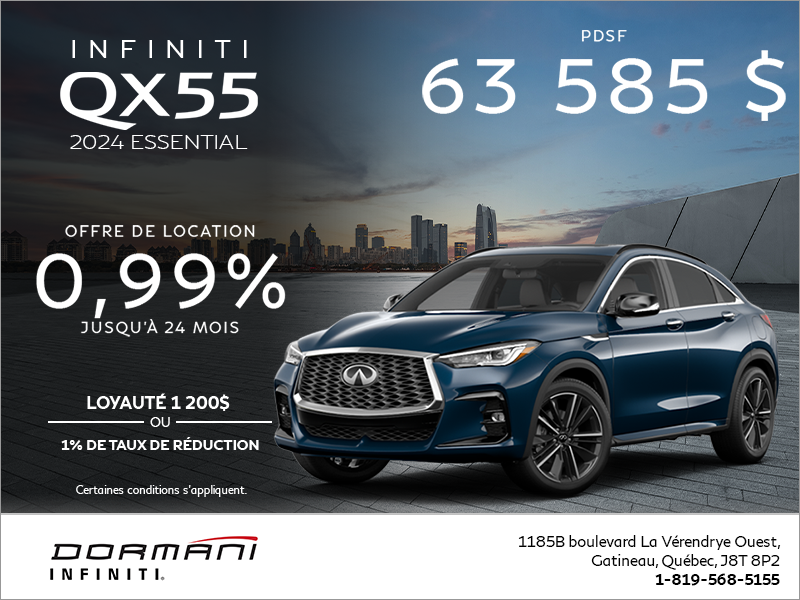 Procurez-vous le INFINITI QX55 2024 !