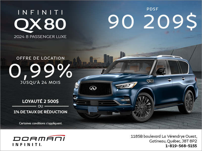 Procurez-vous le INFINITI QX80 2024 !