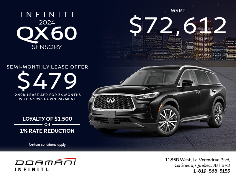 Get the 2024 INFINITI QX60!