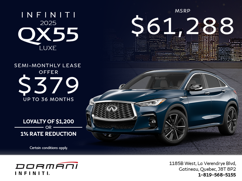 Get the 2025 INFINITI QX55!