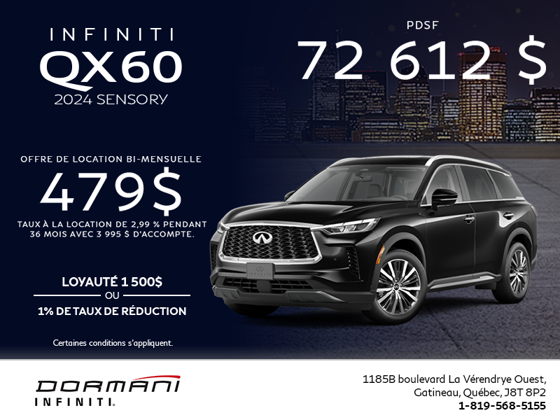 Procurez-vous le INFINITI QX60 2024 !