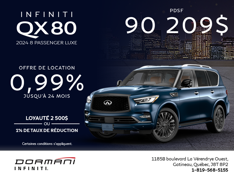 Procurez-vous le INFINITI QX80 2024 !