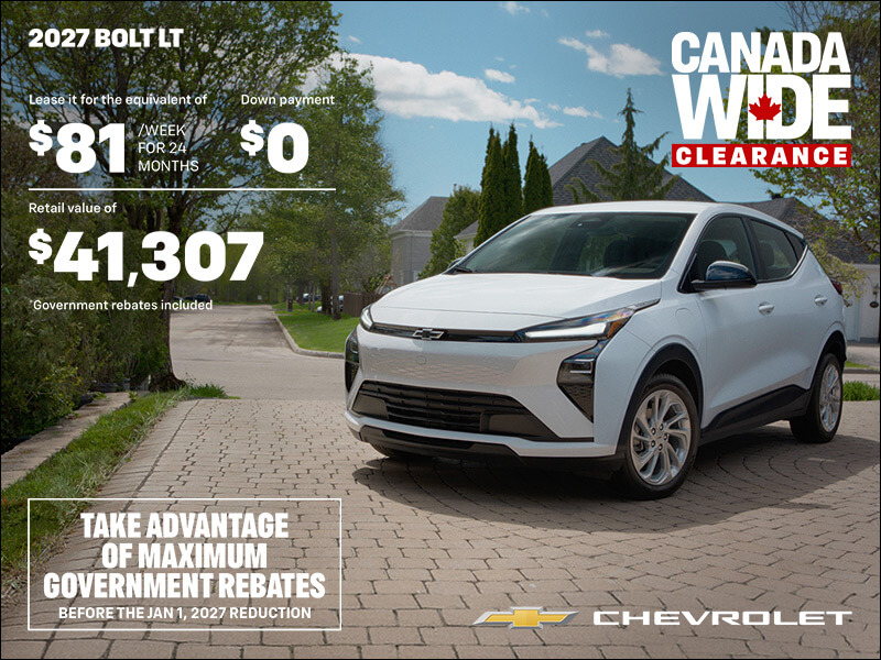 Get the 2027 Chevrolet Bolt LT
