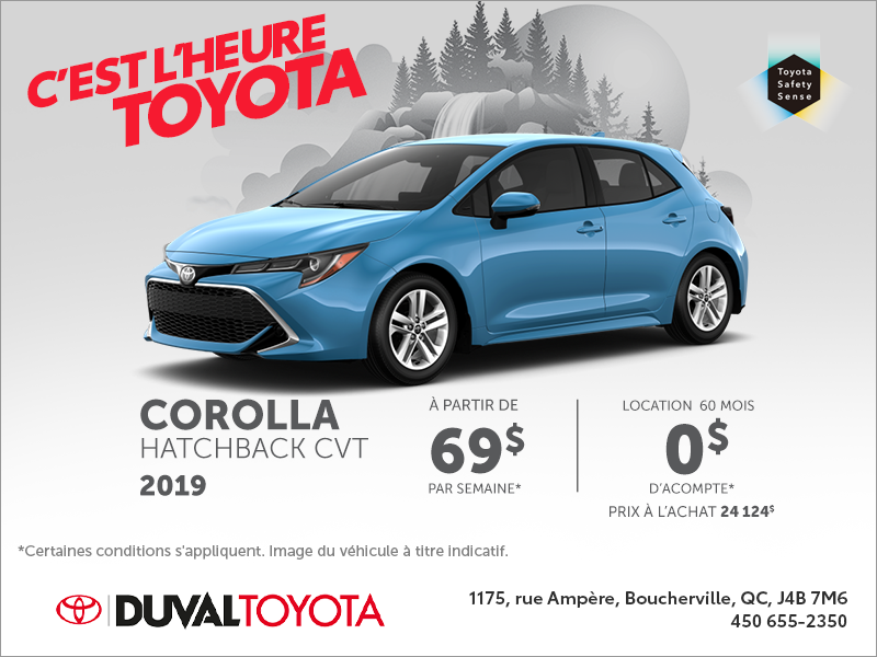 Toyota Corolla à hayon 2019