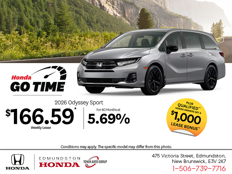 Get the 2026 Honda Odyssey!