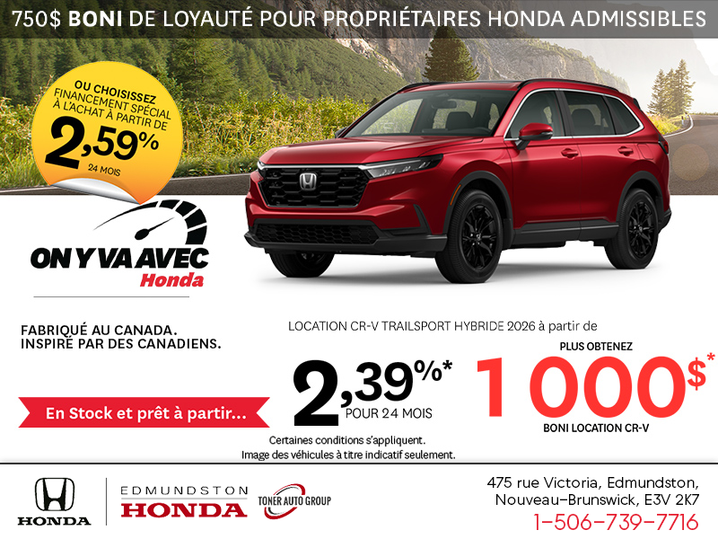 Obtenez la Honda CR-V Hybride 2026 !