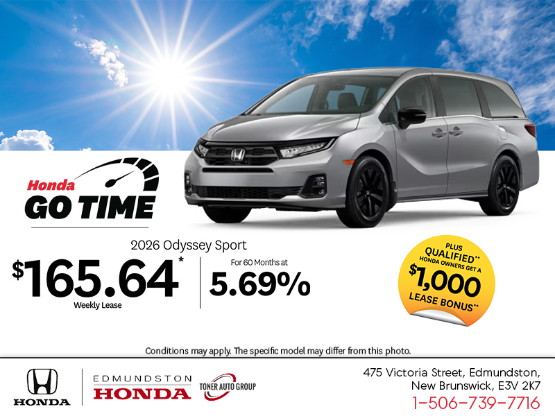 Get the 2026 Honda Odyssey!