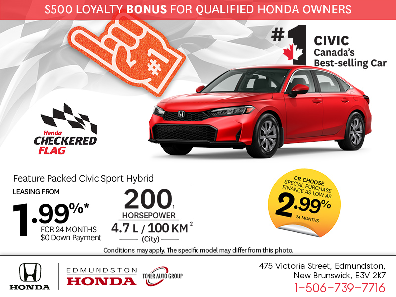 Get the 2026 Honda Civic Sport Hybrid!