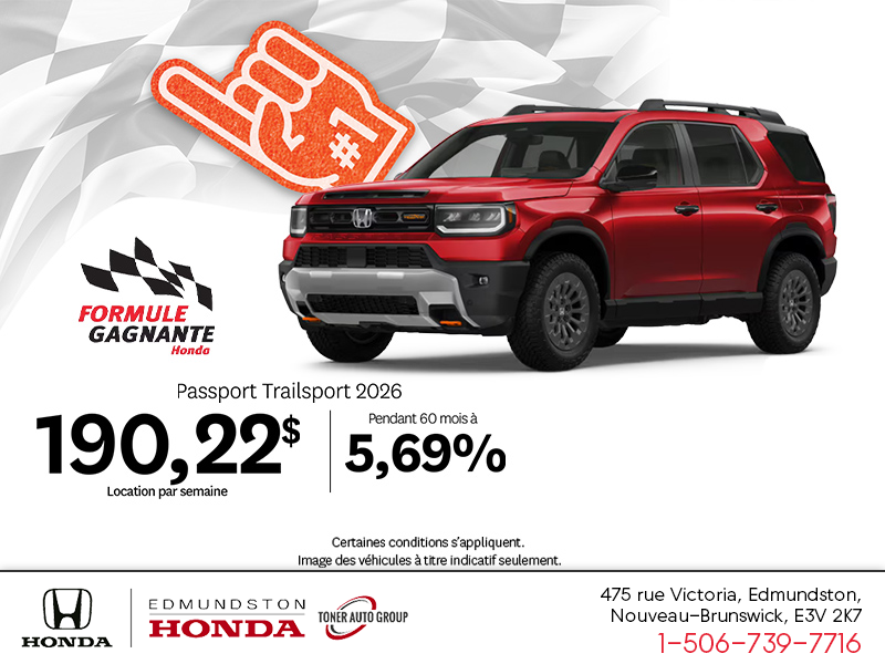 Procurez-vous la Honda Passport 2026 !