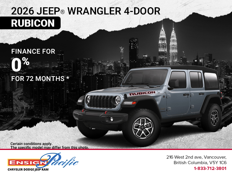 Get the 2026 Jeep Jeep Wrangler 4-Door Rubicon!