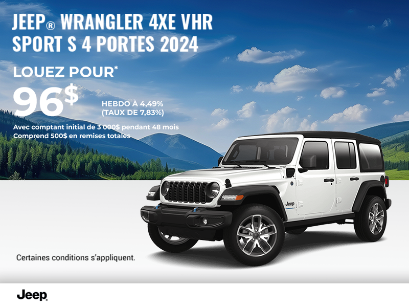 Conduisez un Jeep Jeep Wrangler 4XE 2024!