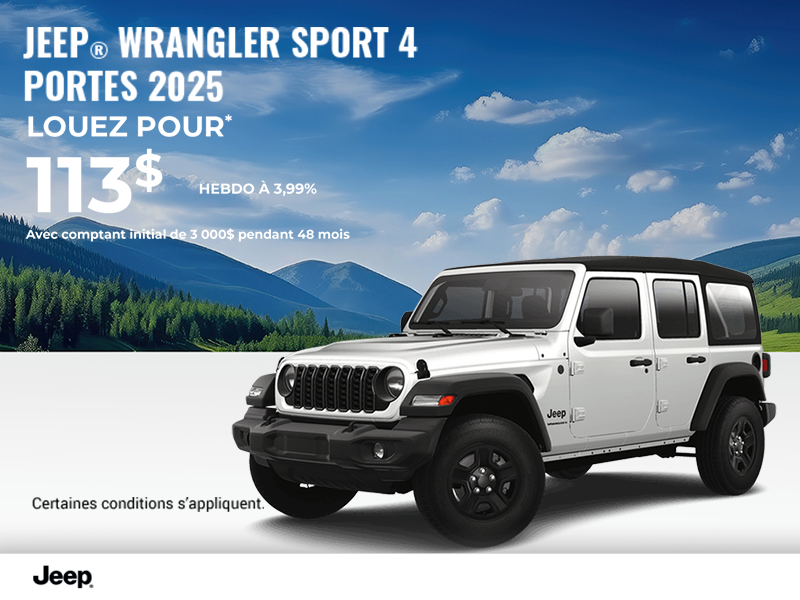 Conduisez un Jeep Wrangler 2025!
