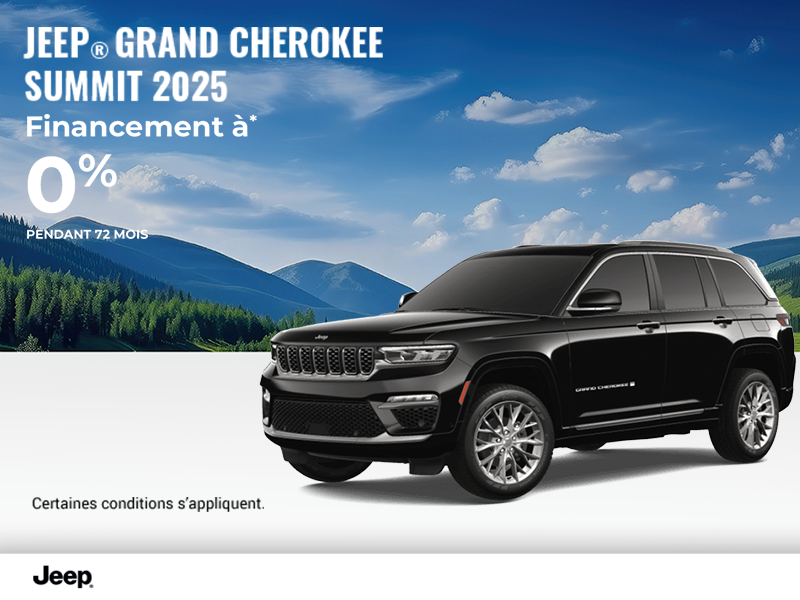 Conduisez un Jeep Grand Cherokee 2025!