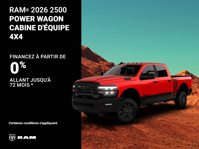 Procurez-vous le RAM 2500 2026
