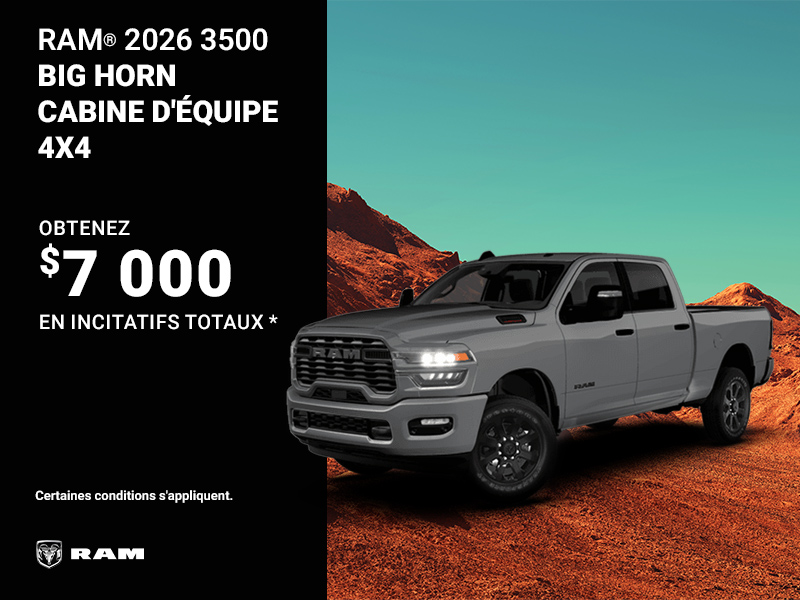 Procurez-vous le RAM 3500 2026