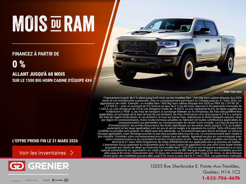 L'événement mensuel RAM