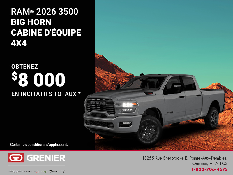 Procurez-vous le RAM 3500 2026