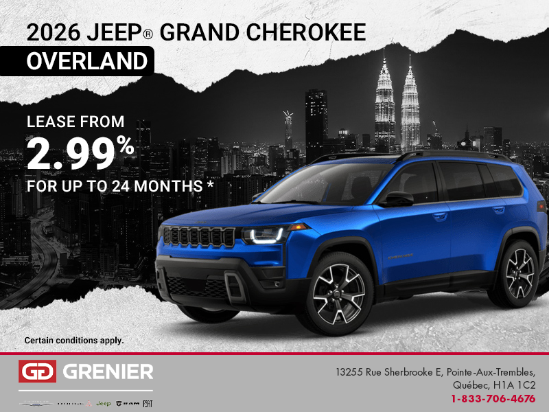 Get the 2026 Jeep Grand Cherokee Overland!