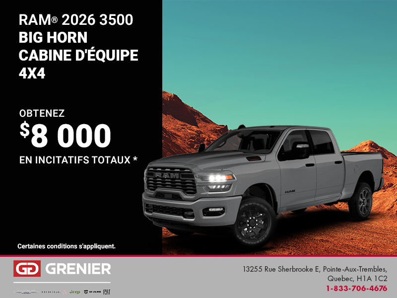Procurez-vous le RAM 3500 2026
